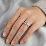 Load image into Gallery viewer, Timeless 925 Sterling Silver Solitaire Halo Ring Luxury Shine