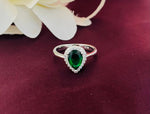 Load image into Gallery viewer, Pear Halo 925 Sterling Silver Ring