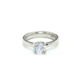 Load image into Gallery viewer, Luxury 925 Sterling Silver Solitaire Ring Sparkling CZ Diamond Look