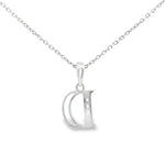 Load image into Gallery viewer, 925 Sterling Silver Alphabet D Pendant Necklace with Adjustable Length