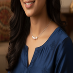 Load image into Gallery viewer, Pink Pearly Graduating 925 Silver Necklace