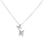 Load image into Gallery viewer, 925 Sterling Silver Butterfly Pendant Necklace with Adjustable Length