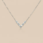 Load image into Gallery viewer, 925 Sterling Silver V Shape Pendant Necklace with Adjustable Length