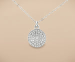 Load image into Gallery viewer, 925 Sterling Silver Round Shape Pendant Necklace with Adjustable Length