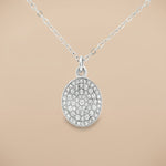 Load image into Gallery viewer, 925 Sterling Silver Round Shape Pendant Necklace with Adjustable Length