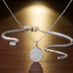 Load image into Gallery viewer, 925 Sterling Silver Round Shape Pendant Necklace with Adjustable Length