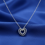 Load image into Gallery viewer, 925 Sterling Silver Heart Shape Pendant Necklace with Adjustable Length