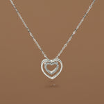 Load image into Gallery viewer, 925 Sterling Silver Heart Shape Pendant Necklace with Adjustable Length