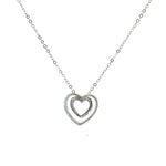 Load image into Gallery viewer, 925 Sterling Silver Heart Shape Pendant Necklace with Adjustable Length