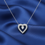 Load image into Gallery viewer, 925 Sterling Silver Heart Shape Pendant Necklace with Adjustable Length