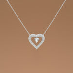 Load image into Gallery viewer, 925 Sterling Silver Heart Shape Pendant Necklace with Adjustable Length