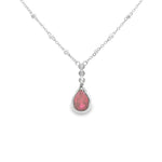 Load image into Gallery viewer, 925 Sterling Silver Ruby Stone Pendant Necklace with Adjustable Length