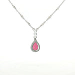 Load image into Gallery viewer, 925 Sterling Silver Ruby Stone Pendant Necklace with Adjustable Length