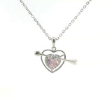Load image into Gallery viewer, 925 Sterling Silver Heart Shape Pendant Necklace with Adjustable Length