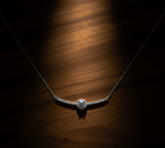 Load image into Gallery viewer, 925 Sterling Silver Halo Pendant Chain Necklace with Adjustable Length