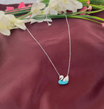 Load image into Gallery viewer, Swan Necklace Blue 925 Sterling Silver With Chain