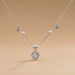Load image into Gallery viewer, 925 Sterling Silver Classic Pendant With Pearl Chain Necklace with Adjustable Length For Women