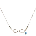 Load image into Gallery viewer, 925 Sterling Silver Classic Infinity Pendant Necklace with Adjustable Length