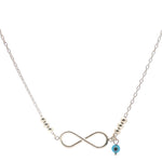 Load image into Gallery viewer, 925 Sterling Silver Classic Infinity Pendant Necklace with Adjustable Length