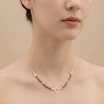 Load image into Gallery viewer, 925 Sterling Silver Heart Shape Pendant Necklace with Adjustable Length