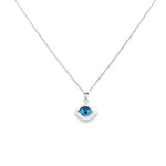 Load image into Gallery viewer, 925 Sterling Silver Evil Eye Shape Pendant Necklace with Adjustable Length