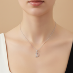 Load image into Gallery viewer, 925 Sterling Silver Alphabet D Pendant Chain with Adjustable Length