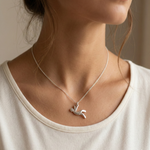 Load image into Gallery viewer, Still Falling For you 925 Sterling Silver Pendant Adjustable Chain with Message Postcard