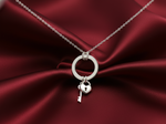 Load image into Gallery viewer, You Hold Key To My Heart 925 Sterling Silver Pendant With Chain Adjustable Length