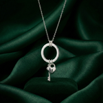 Load image into Gallery viewer, You Hold Key To My Heart 925 Sterling Silver Pendant Adjustable Chain with Message Postcard