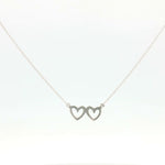 Load image into Gallery viewer, HEART To HEART 925 Sterling Silver Pendant With Chain Adjustable Length