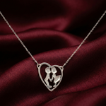 Load image into Gallery viewer, We Always Together In Heart 925 Sterling Silver Pendant Adjustable Chain with Message Postcard