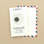 Load image into Gallery viewer, Namaste Lotus 925 Sterling Silver Pendant Adjustable Chain with Message Postcard