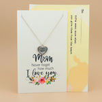 Load image into Gallery viewer, Mom I Love You 925 Sterling Silver Pendant Adjustable Chain with Message Postcard