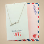 Load image into Gallery viewer, Love 925 Sterling Silver Pendant Adjustable Chain with Message Postcard