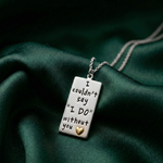 Load image into Gallery viewer, I Couldn't Say " I DO" Without You 925 Sterling Silver Pendant Adjustable Chain with Message Postcard