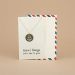 Load image into Gallery viewer, Great Things Take Time to Grow 925 Sterling Silver Pendant With Chain Adjustable Length