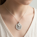 Load image into Gallery viewer, Mother & Daughter 925 Sterling Silver Pendant With Chain Adjustable Length in Glass Bottle
