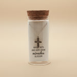 Load image into Gallery viewer, When Faith And Hope Grow 925 Sterling Silver Pendant With Chain Adjustable Length in Glass Bottle