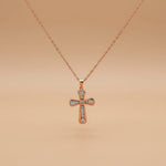Load image into Gallery viewer, 925 Sterling Silver Diamond Criss Cross Pendant Necklace with Adjustable Length