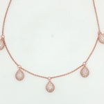 Load image into Gallery viewer, 925 Sterling Silver Pear Shape Necklace with Adjustable Length