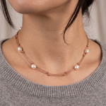 Load image into Gallery viewer, 925 Sterling Silver Multilayer Pearl Necklace with Adjustable Length
