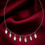 Load image into Gallery viewer, 925 Sterling Silver Leaf Shape charms Necklace with Adjustable Length