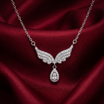 Load image into Gallery viewer, 925 Sterling Silver Stud Diamond Pendant Necklace with Adjustable Length