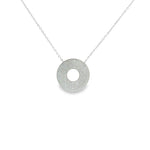 Load image into Gallery viewer, 925 Sterling Silver Round Pendant Necklace with Adjustable Length