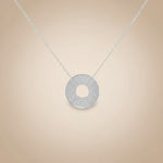 Load image into Gallery viewer, 925 Sterling Silver Round Pendant Necklace with Adjustable Length