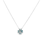 Load image into Gallery viewer, 925 Sterling Silver Flower Pendant Necklace with Adjustable Length