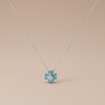 Load image into Gallery viewer, 925 Sterling Silver Flower Pendant Necklace with Adjustable Length