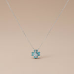 Load image into Gallery viewer, 925 Sterling Silver Flower Pendant Necklace with Adjustable Length