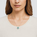 Load image into Gallery viewer, 925 Sterling Silver Flower Pendant Necklace with Adjustable Length