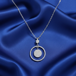 Load image into Gallery viewer, 925 Sterling Silver Round Shape Pendant Necklace with Adjustable Length